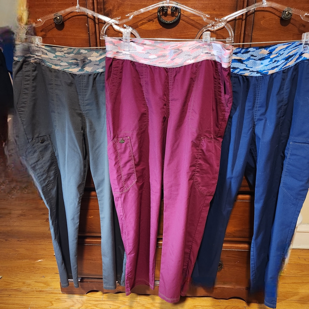 Dickies Women's Pants in Gray, Purple, and Blue